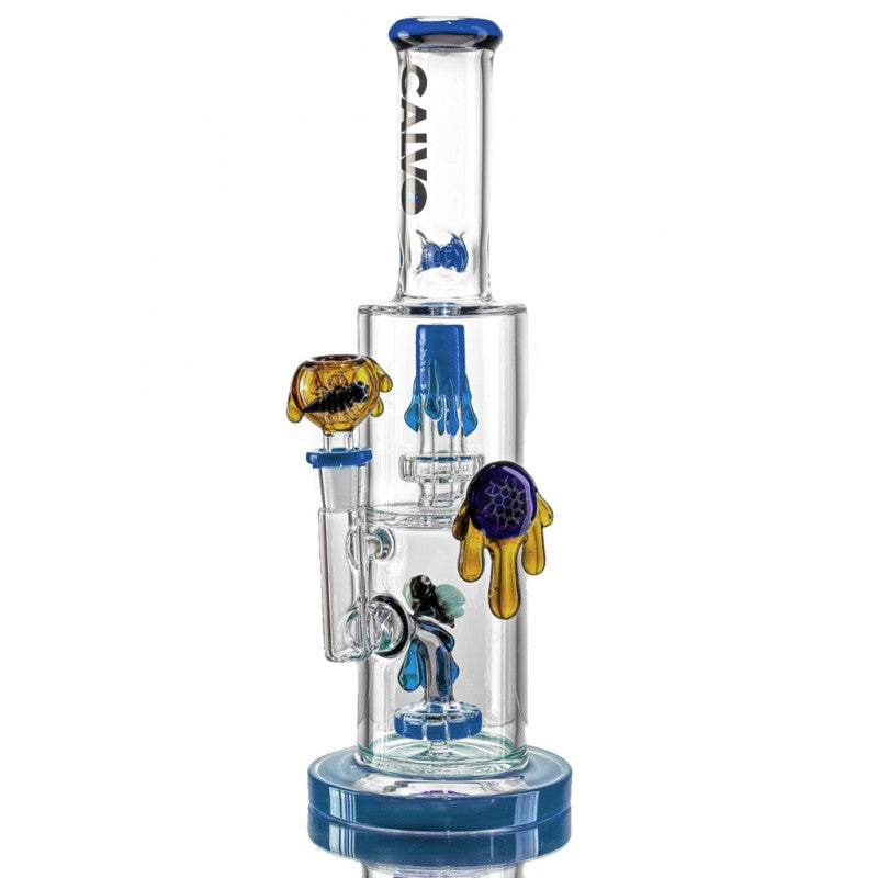 BONG BEE WATERPIPE BLUE 35 CM QUEMADOR 14 MM CALVO