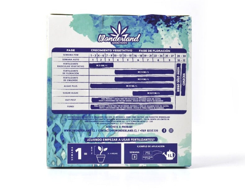 TRIPACK NATURAL BASE ALGAS INDOOR/OUTDOOR - WONDERLAND AGRONUTRIENTS