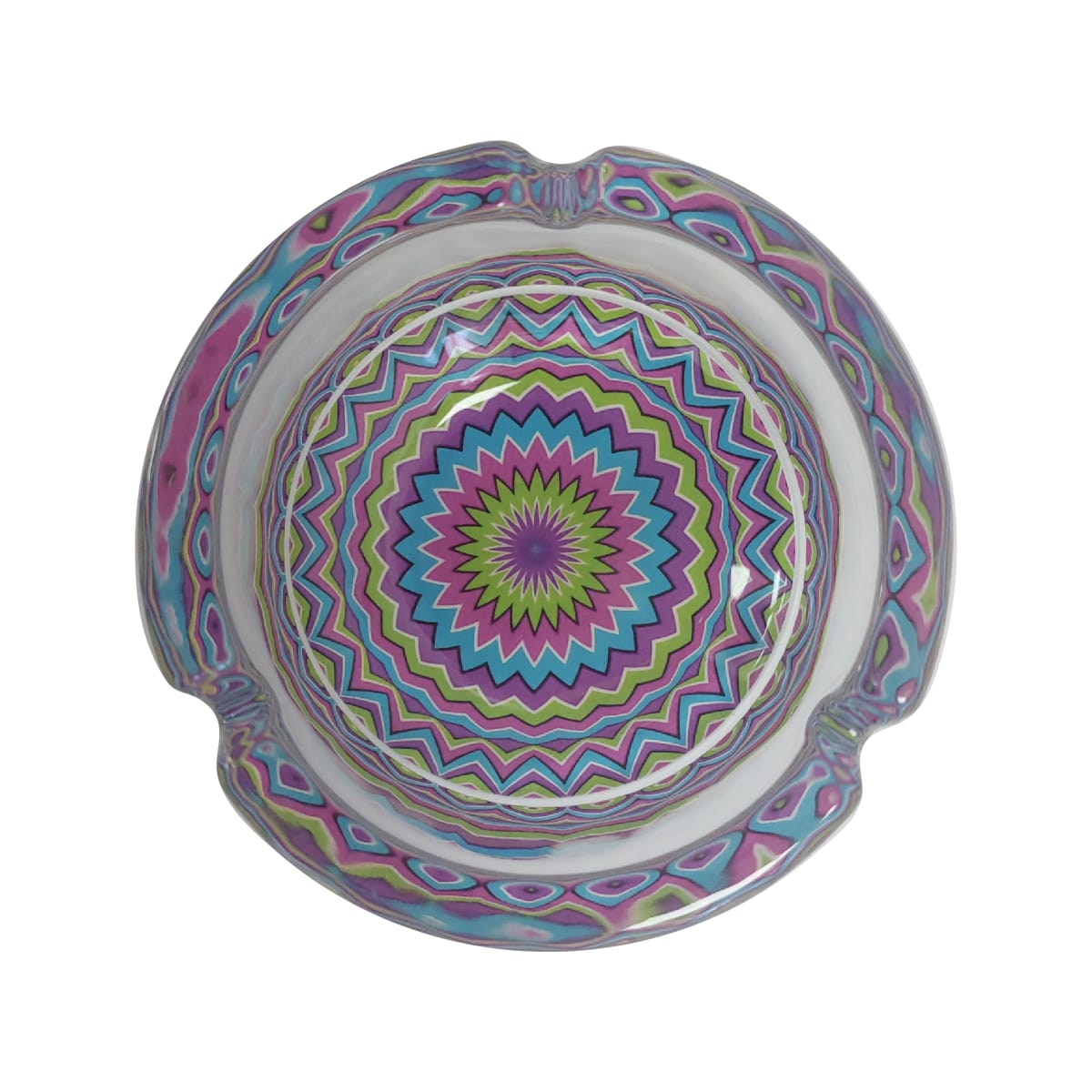 CENICERO PYREX REDONDO PSICODELICO 4X10CM