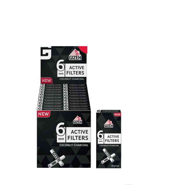 BOQUILLAS CARBÓN ACTIVO 6MM - GIZEH