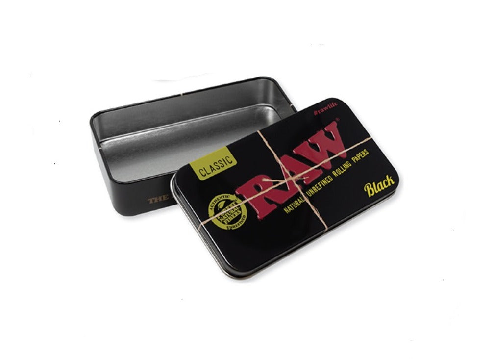 CAJITA METÁLICA RECTANGULAR NEGRA - RAW