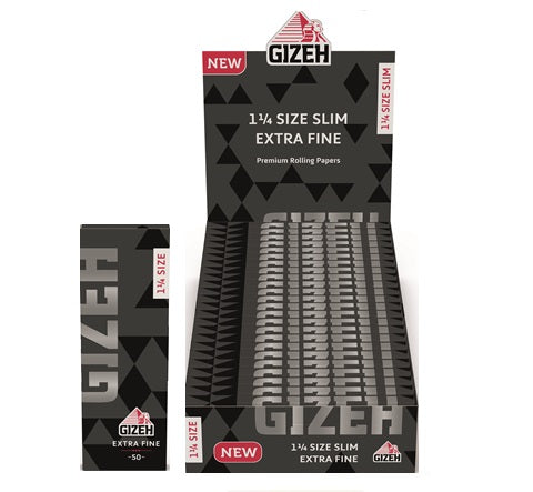 PAPELILLOS BLACK EXTRA FINE 1 1/4 - GIZEH