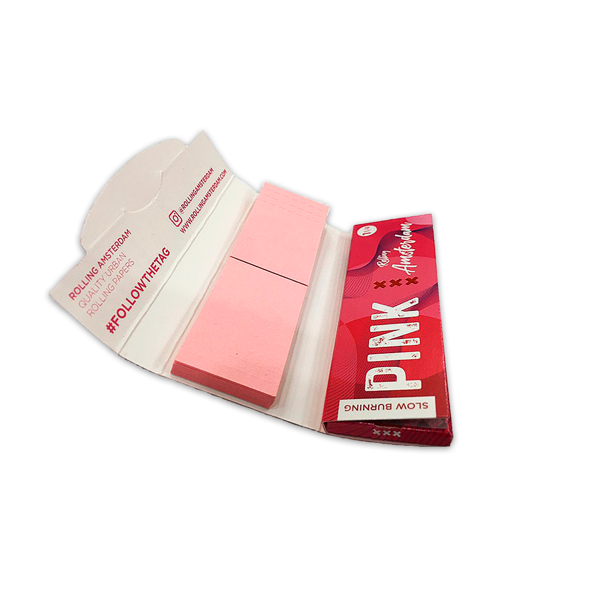 PAPELILLOS 1 1/4 + TIPS PINK - ROLLING AMSTERDAM