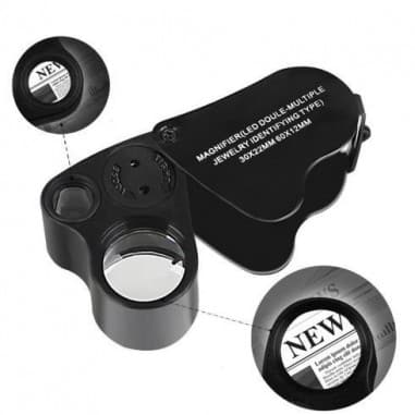 LUPA CON LUZ LED 30X Y 60X - BRANSIO